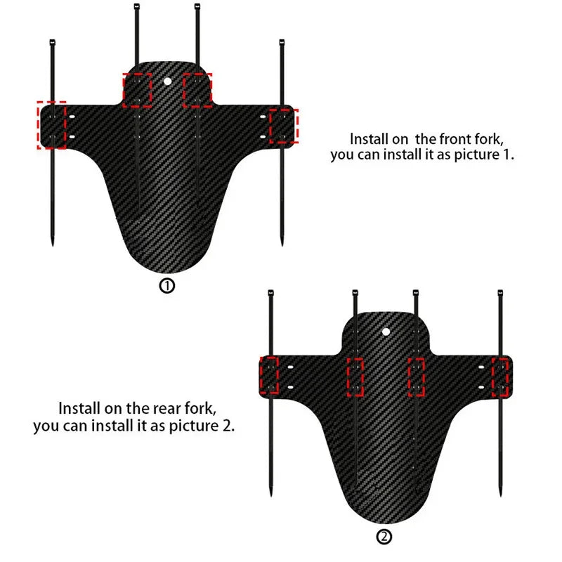 Ultralight Bicycle Fender - Carbon Pattern